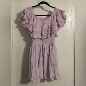 Mable | Lavender Ruffle Kids Dress | Size Small